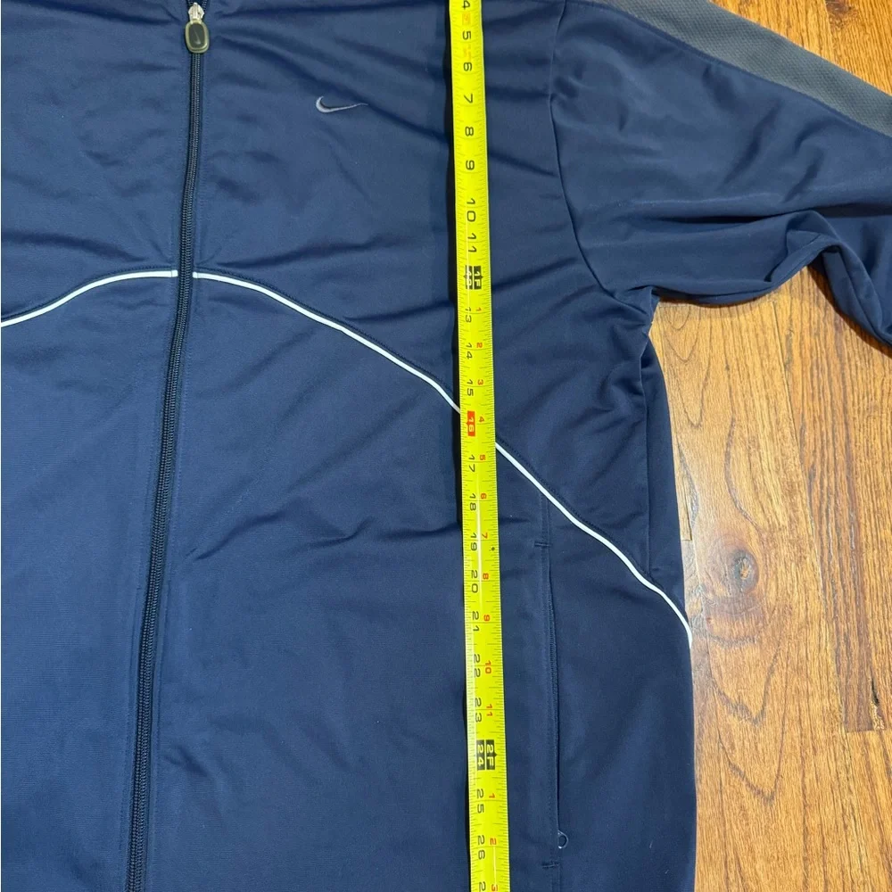 Nike Mens Track Jacket Navy Blue‎ Full Zip XL Training Warm Up Swoosh Logo